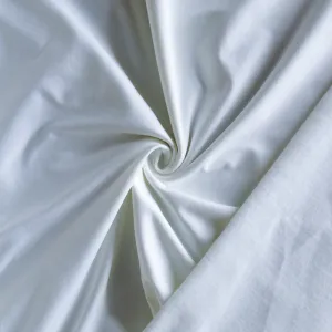 Alabaster White Poly Lycra Fleece Back Knit Fabric