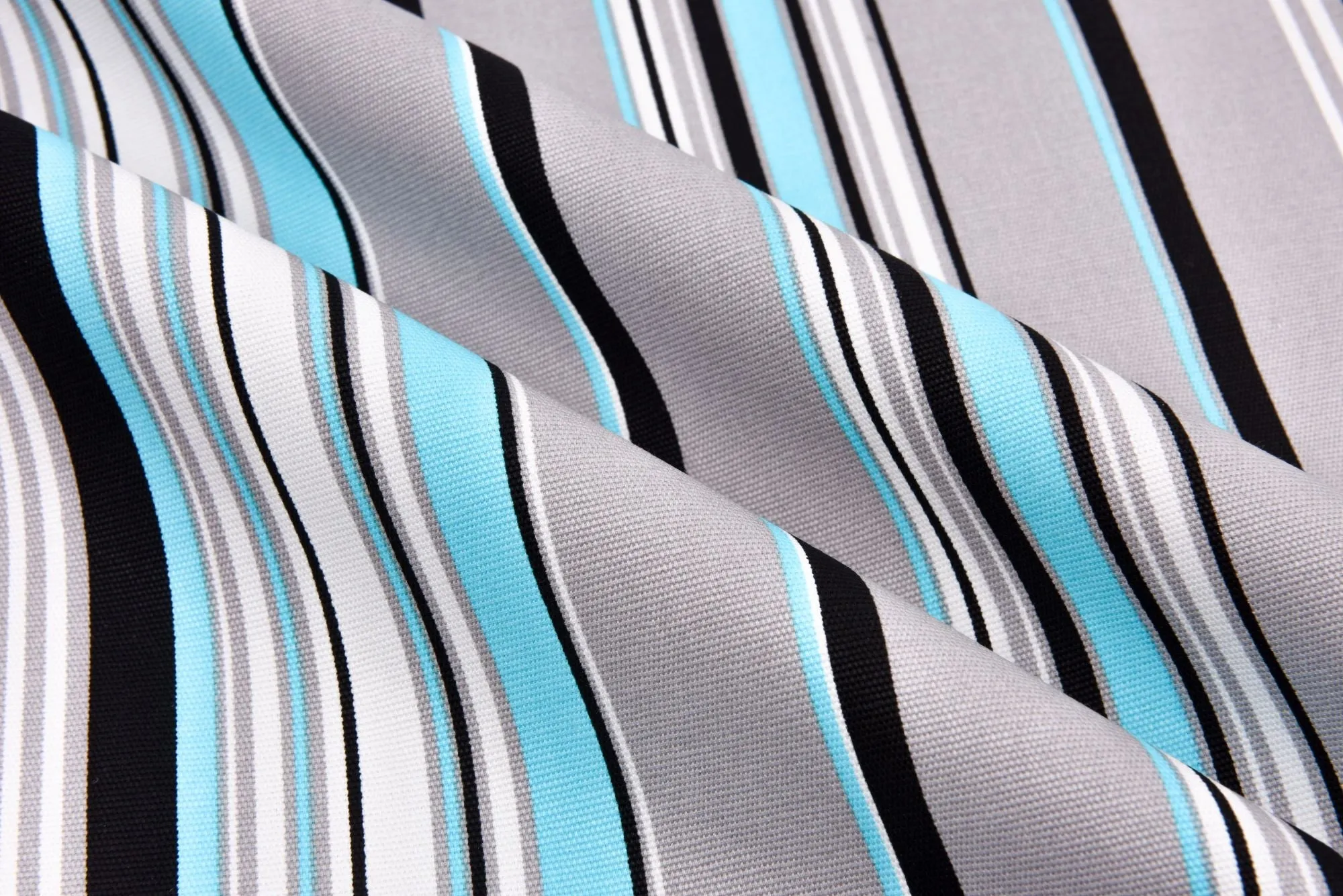 100% Cotton Half Panama Printed Fabric / Canvas printed Fabric /  Multi Shape Grey Striped Digital Print  Fabric