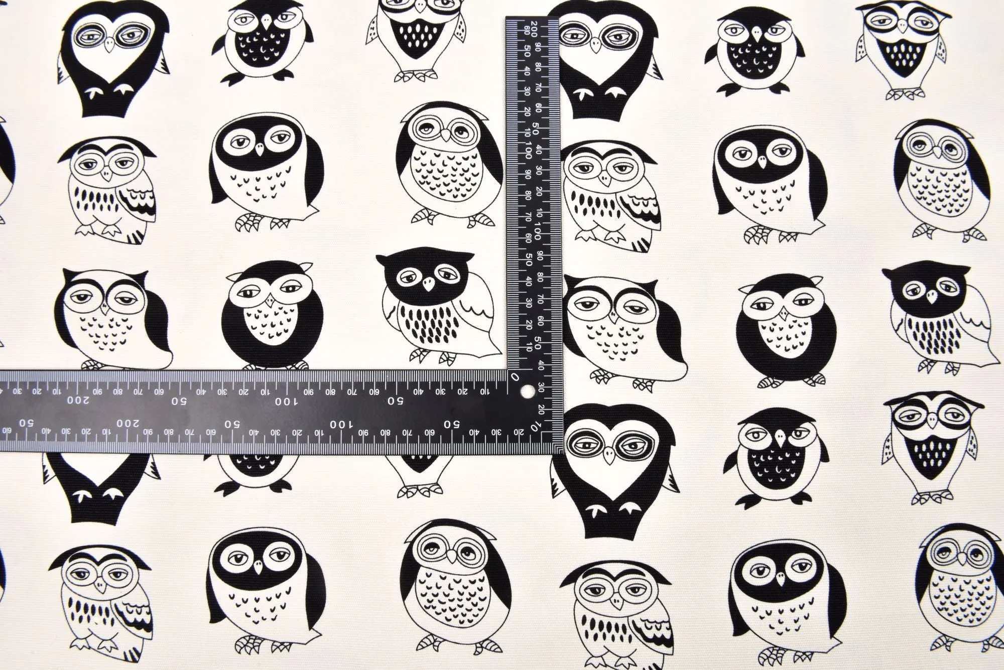 100% Cotton Half Panama Printed Fabric / Canvas printed Fabric / Owl Digital Print  Fabric