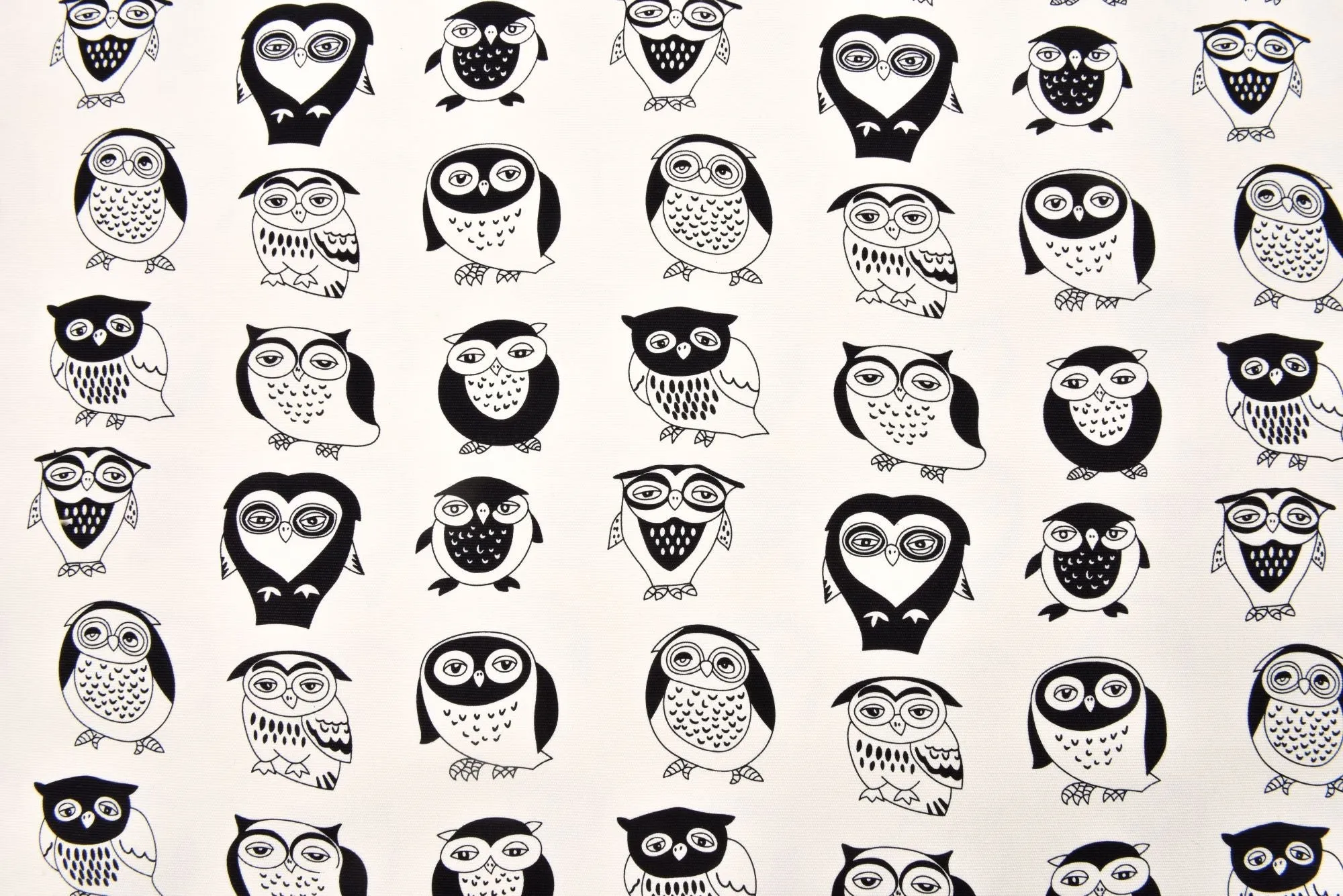 100% Cotton Half Panama Printed Fabric / Canvas printed Fabric / Owl Digital Print  Fabric