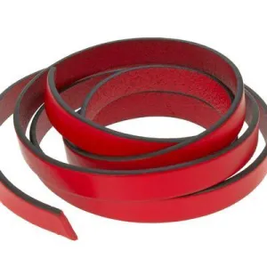 10mm Red Flat Leather