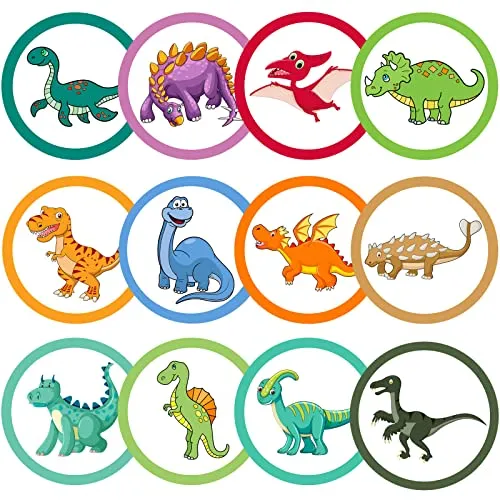 120 Pieces Toilet Targets for Potty Training Boys Potty Targets for Boys Potty Training Aids Flushable Boys Pee Targets Potty Training Chart for Toddlers Boys Training Use Potty (Dinosaurs Styles)