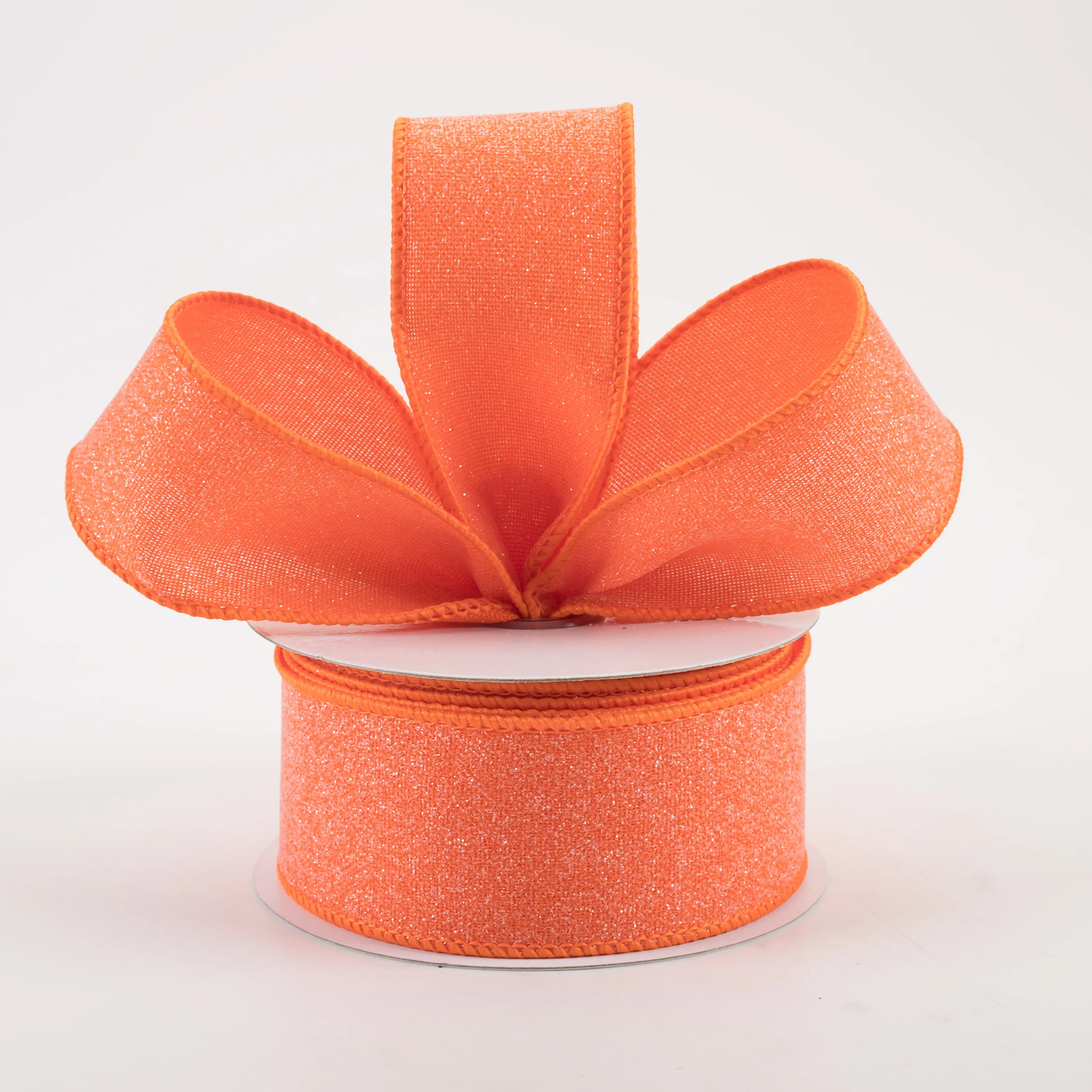 1.5" Crystal Shine Ribbon: Orange (10 Yards)