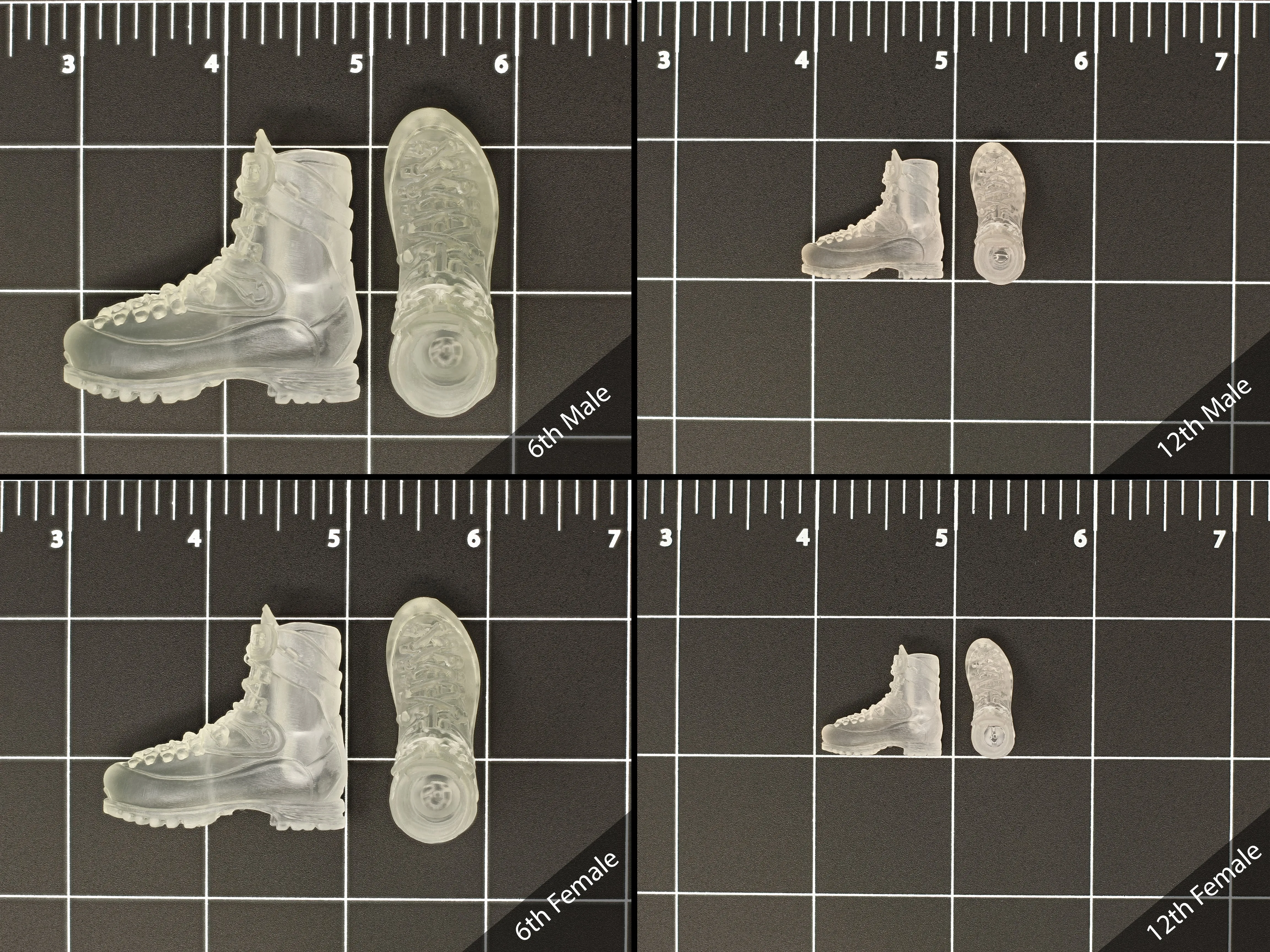 1/6 or 1/12 - Custom 3D - Excavator Boots (Peg Type)