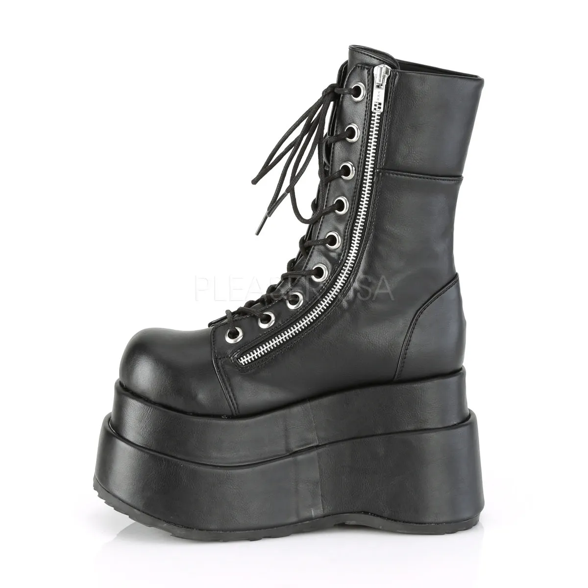 4 Inch Platform BEAR-265 Black Vegan Leather