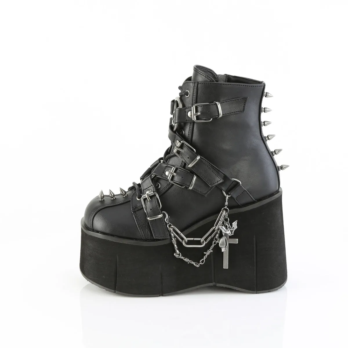 4 Inch Platform KERA-68 Black Vegan Leather