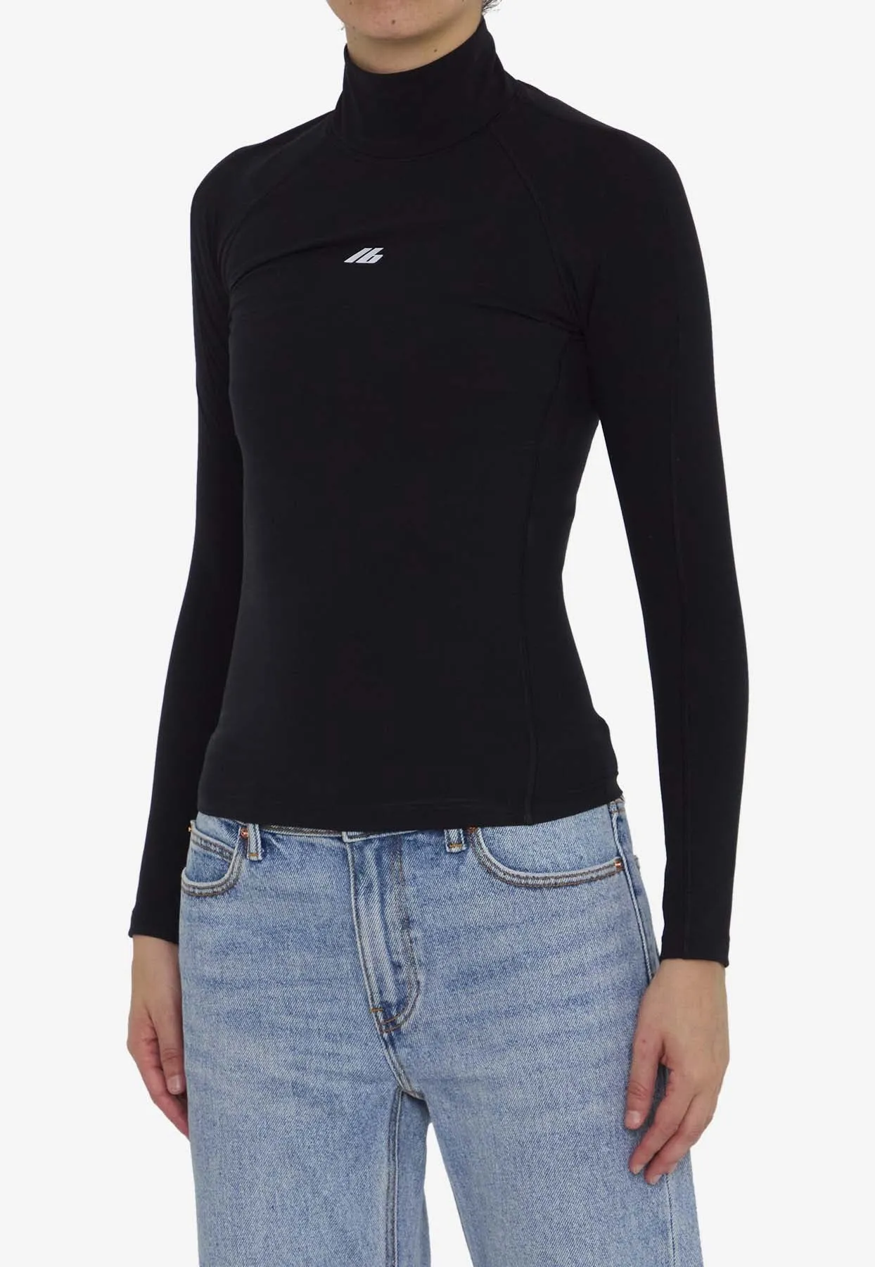 Activewear Logo High-Neck Top