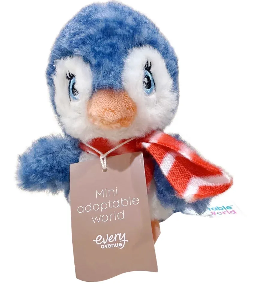 Adoptable World 10cm Mini Xmas Soft Plush Toy 3y  - Penguin