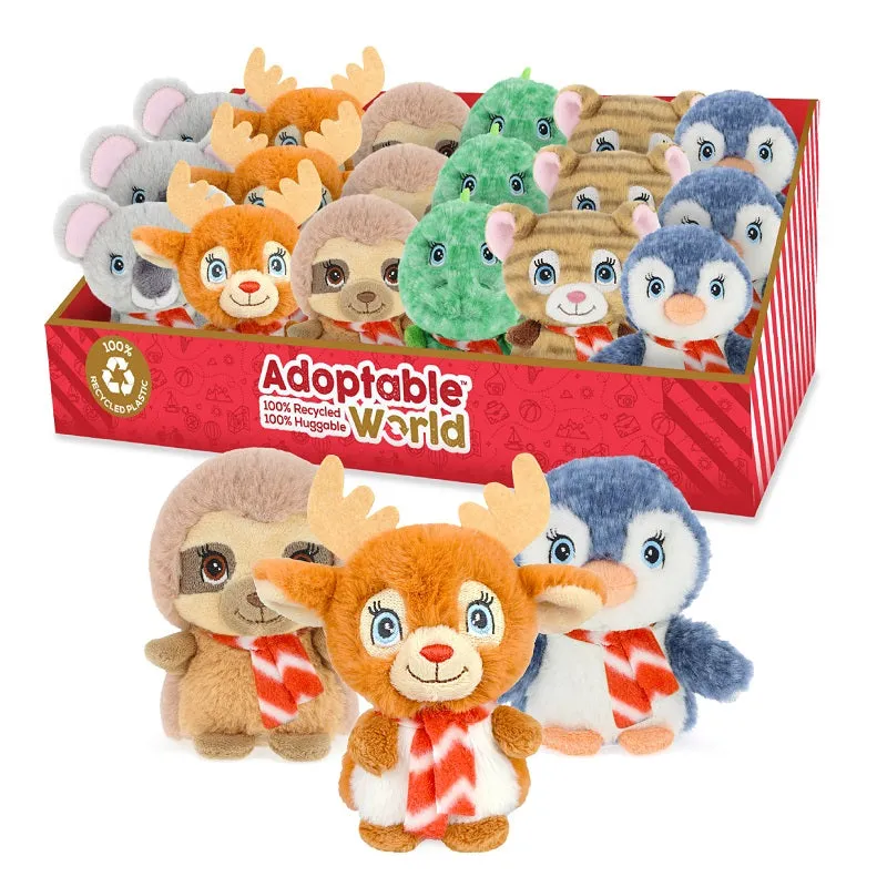 Adoptable World 10cm Mini Xmas Soft Plush Toy 3y  - Tiger