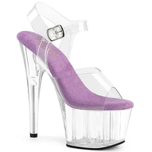 ADORE-708 Purple Sole & Clear Platform Heels