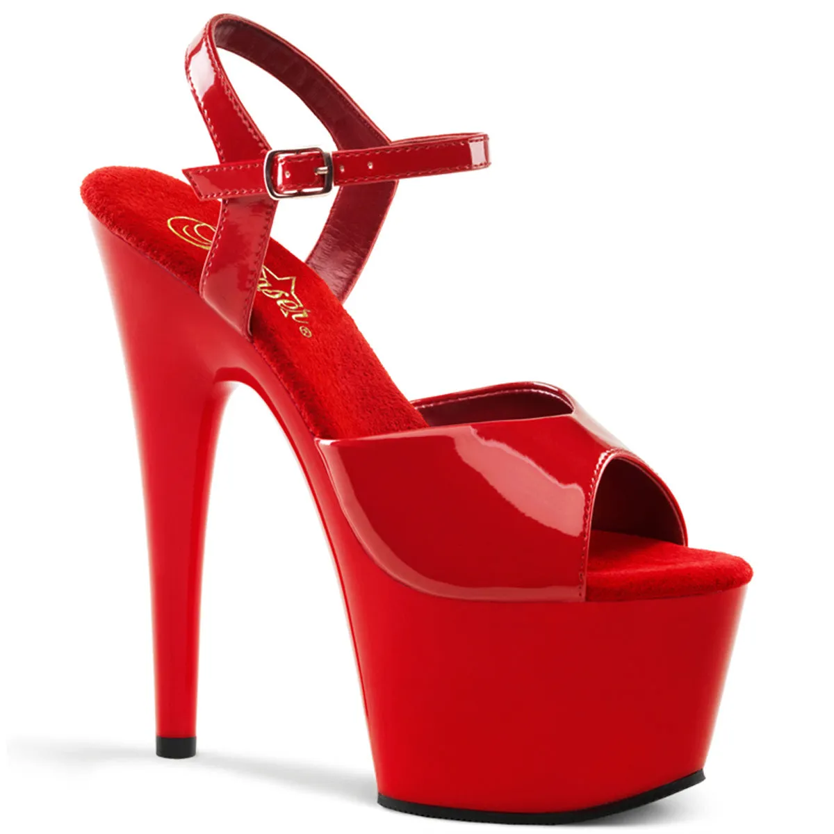 ADORE-709 7 Inch Heel Platform Red Patent Stripper Shoe