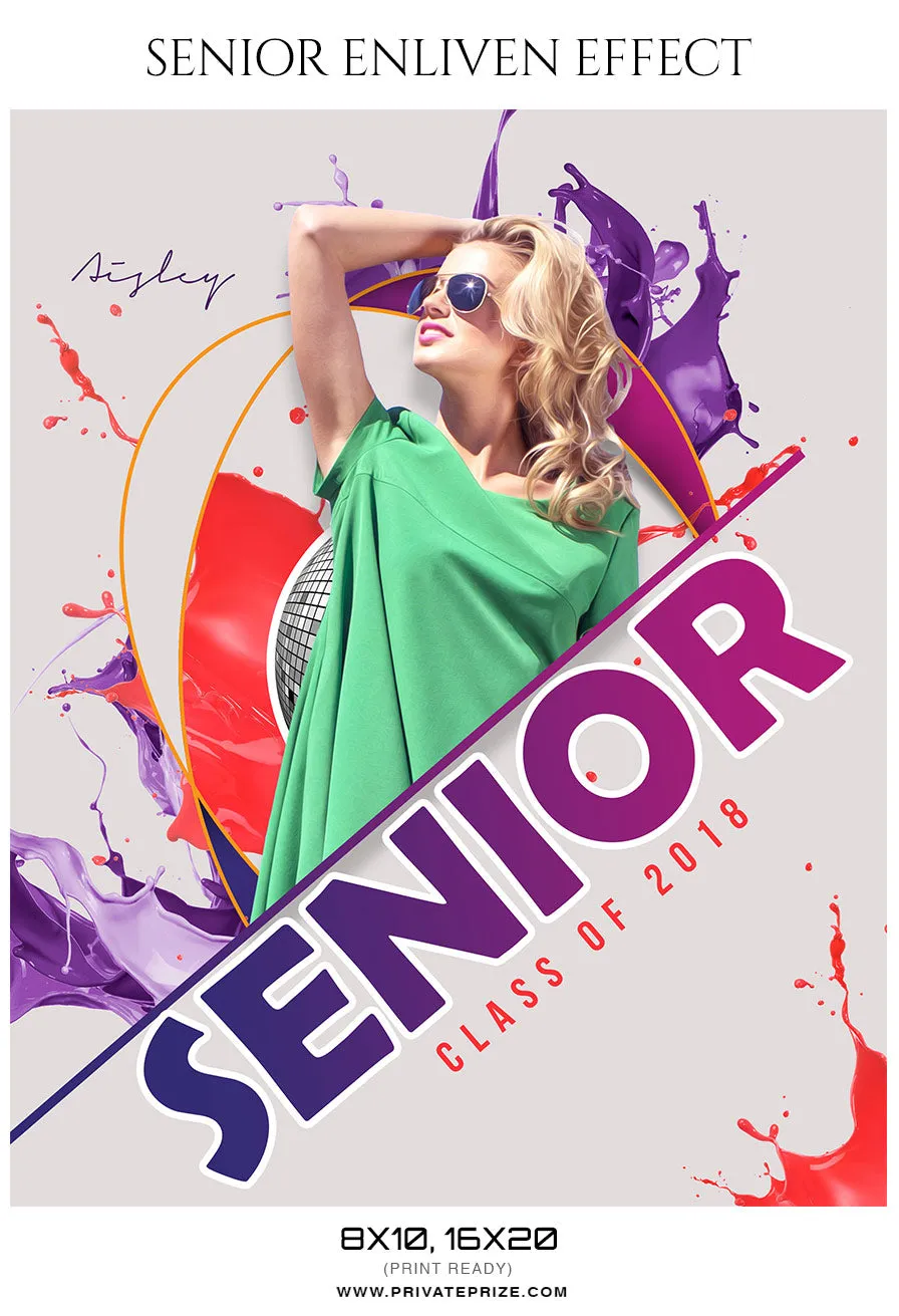 Aisley - Senior Enliven Effect Photography Template