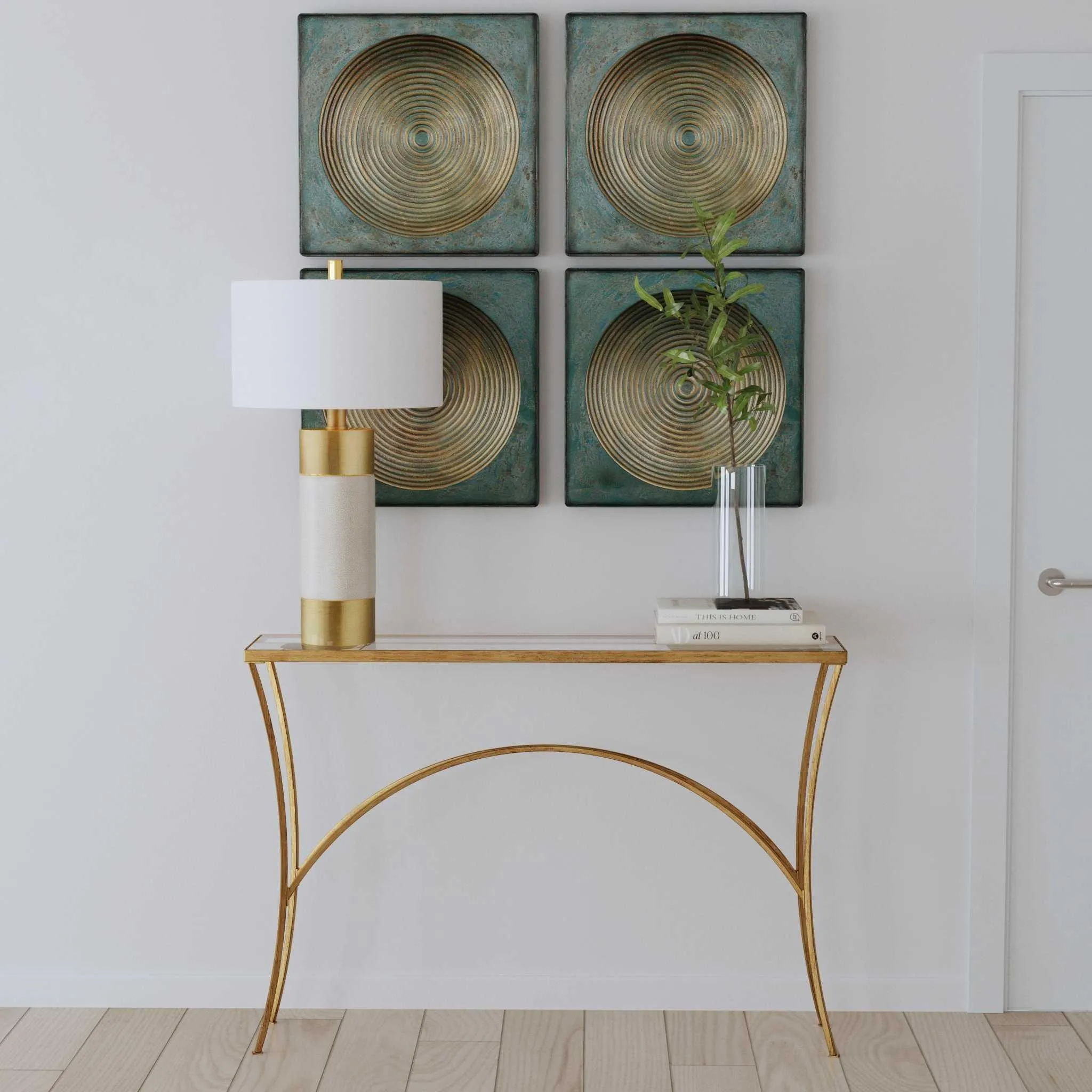 Alayna Gold Console Table