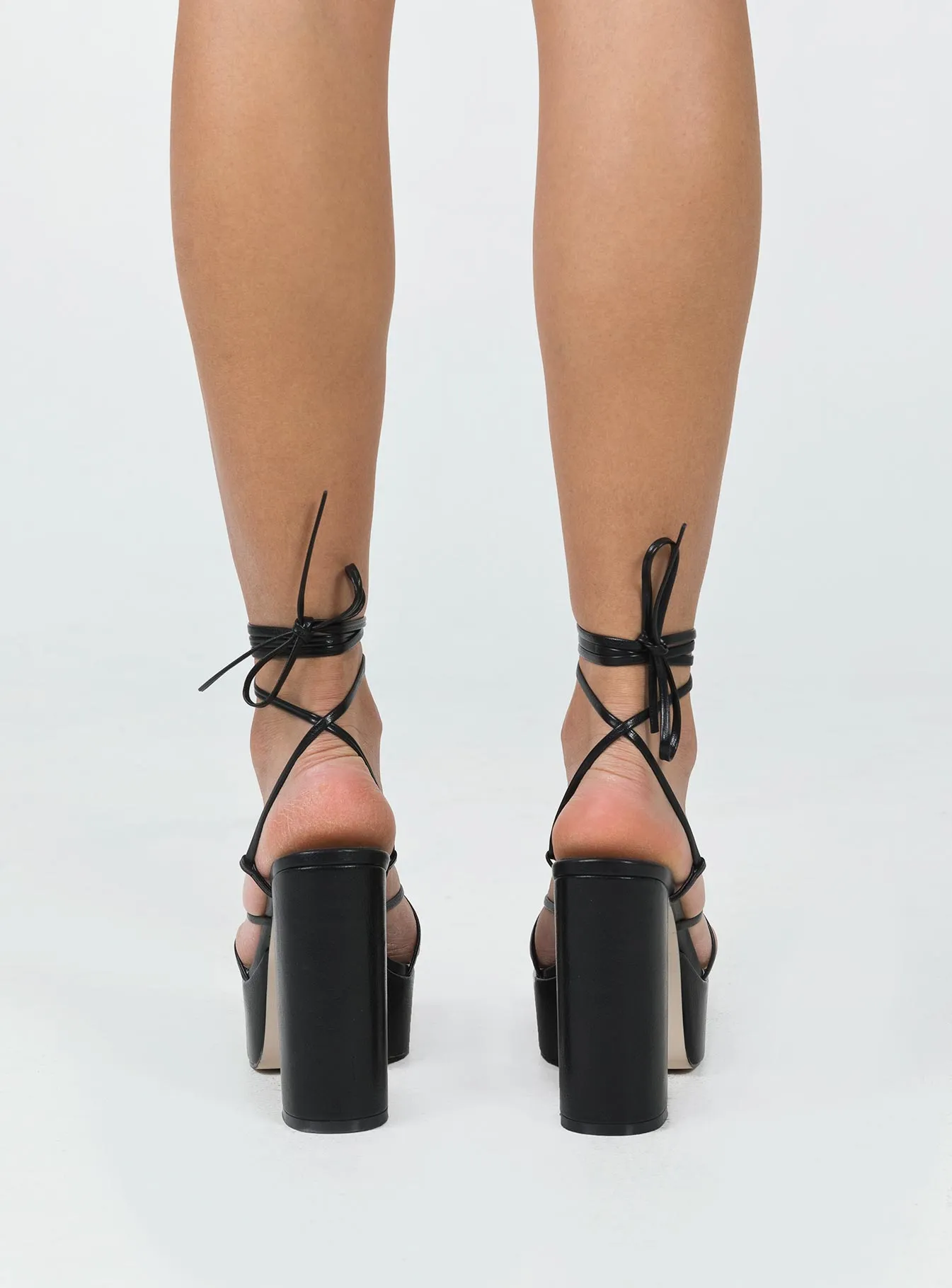 Amato Platform Heels Black