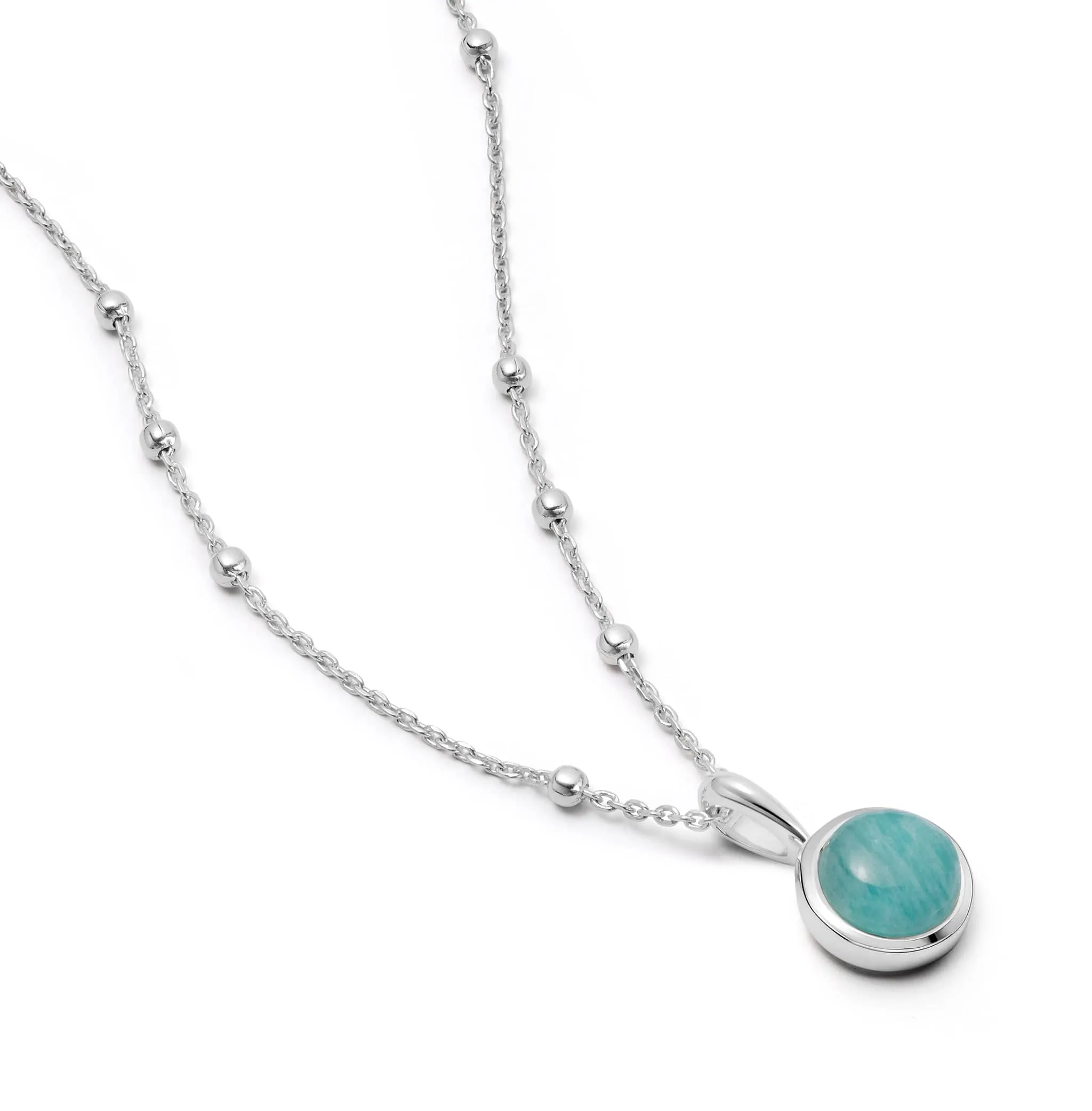 Amazonite Healing Stone Necklace Sterling Silver