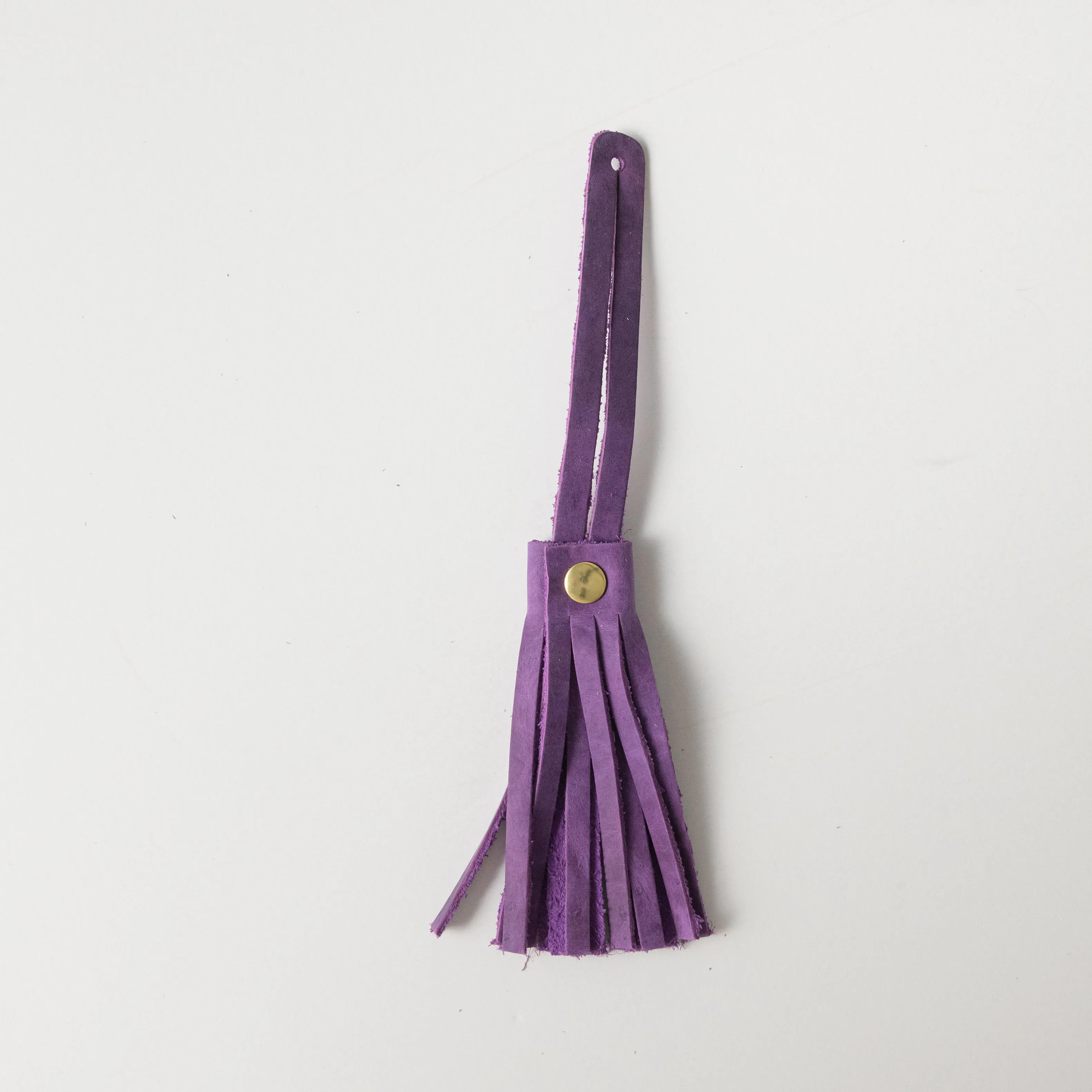 Amethyst Leather Tassel