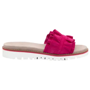 Ara Women's Keyes Slide Sandal Fuchsia Kid Suede