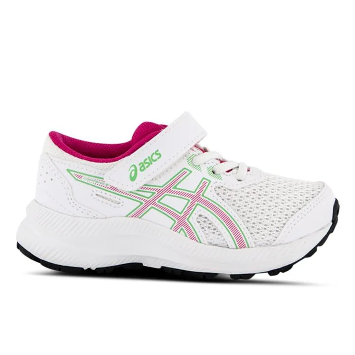 Asics Contend 8 Kids White/Pink Rave Unisex Size 2