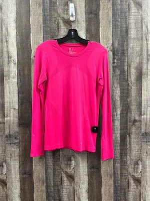 Athletic Top Long Sleeve Collar By Gapfit In Pink, Size: S