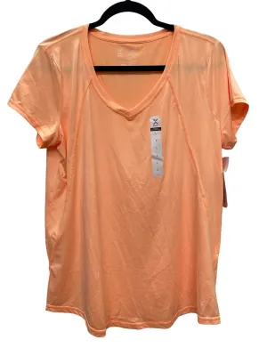 Athletic Top Short Sleeve By Xersion In Orange, Size: L