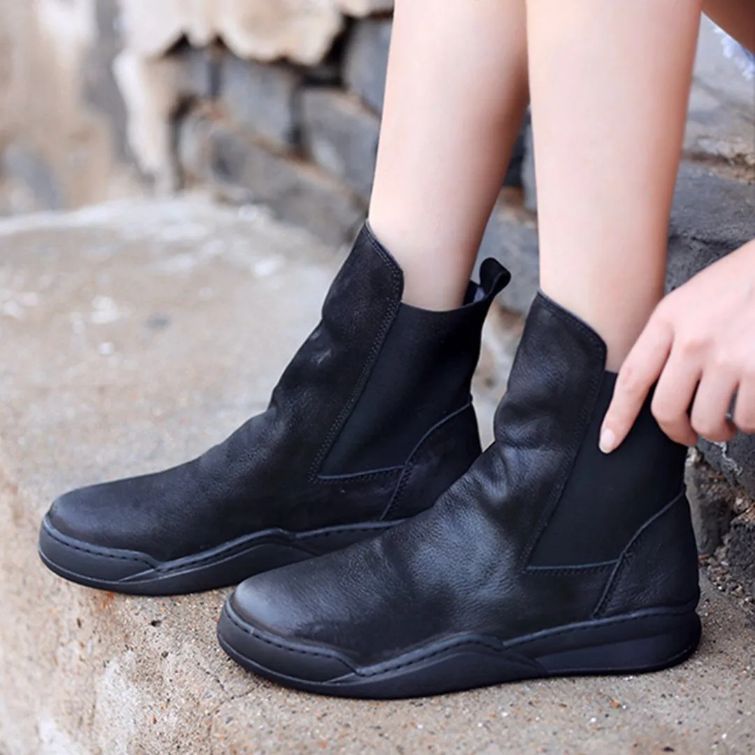 Babakud Women Autumn Simple Fashion Leather Boots