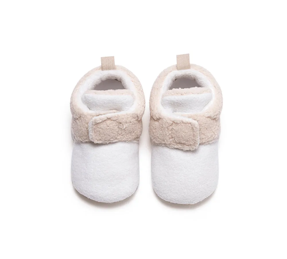 Baby Booties Gift Set with Shearling Bear Beanie and Scarf