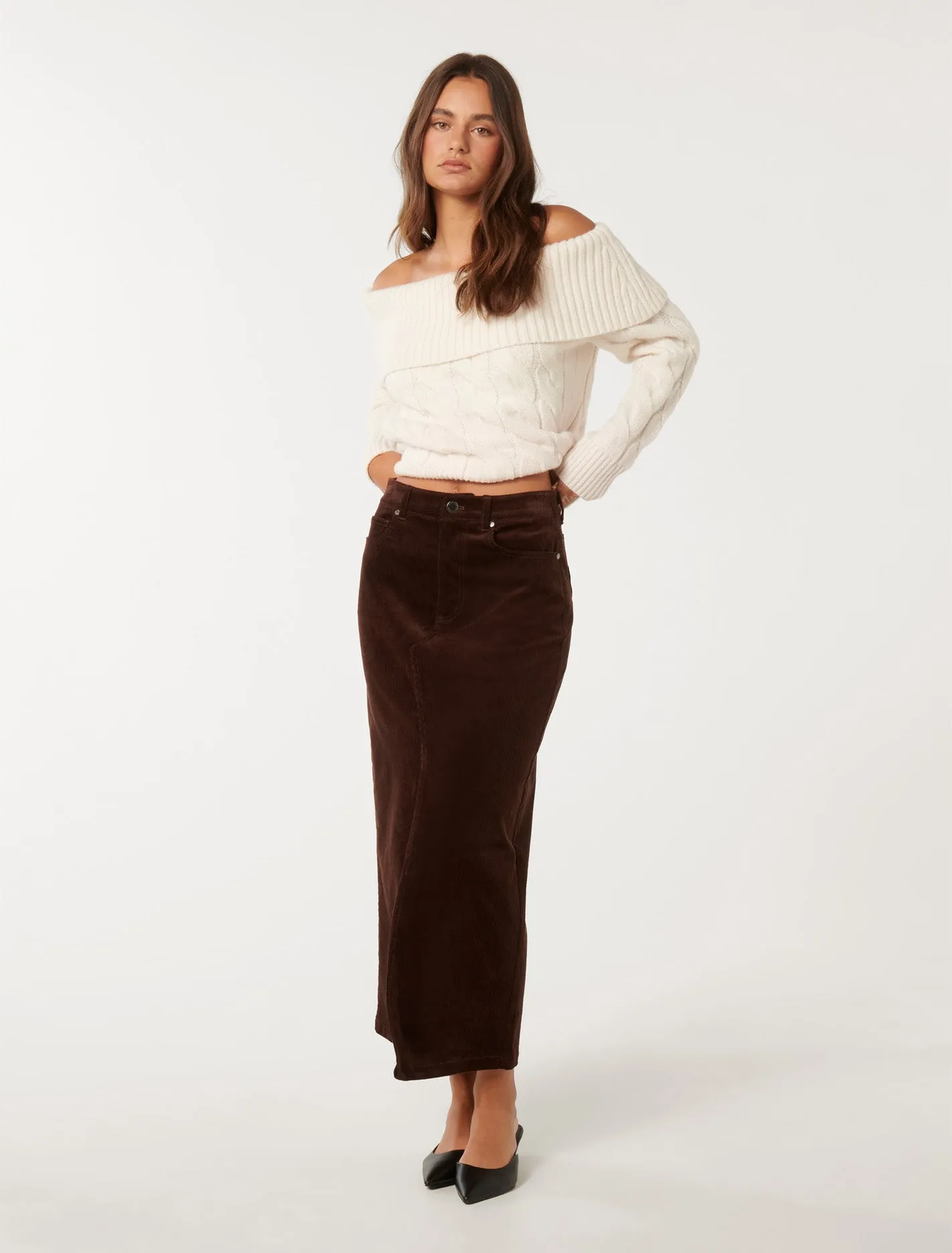 Bailey Cord Midaxi Skirt