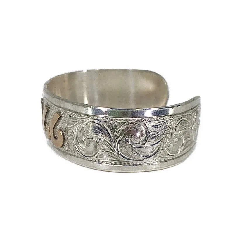 Baru's 3/4" Silver Cuff with Goldfill Brand