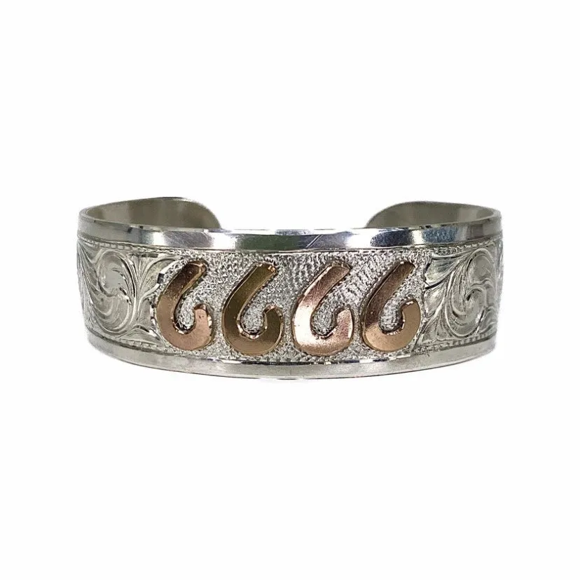 Baru's 3/4" Silver Cuff with Goldfill Brand