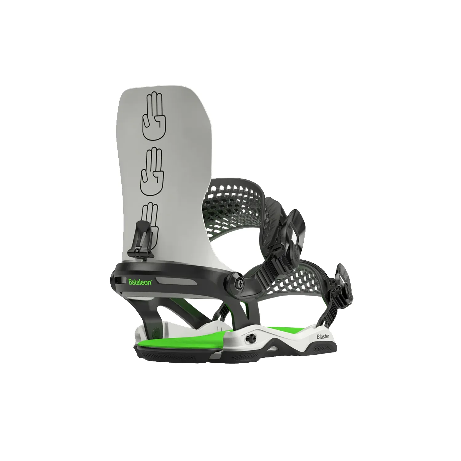 Bataleon Men's Blaster AW Snowboard Bindings 2024 Glacier Gray/Neon Green