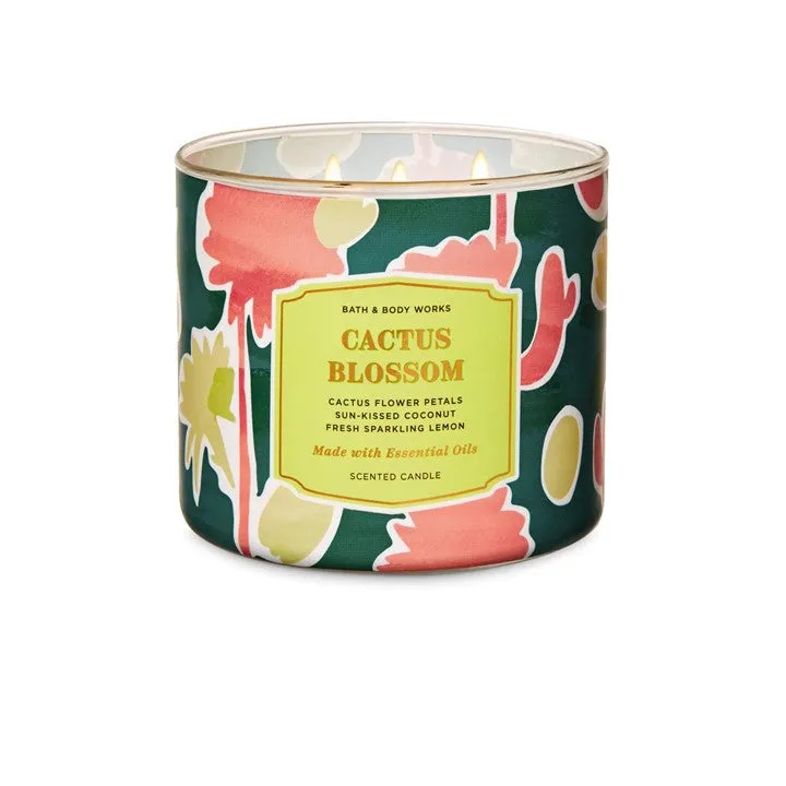 Bath & Body Works Cactus Blossom 3-Wick Candle 411Ml