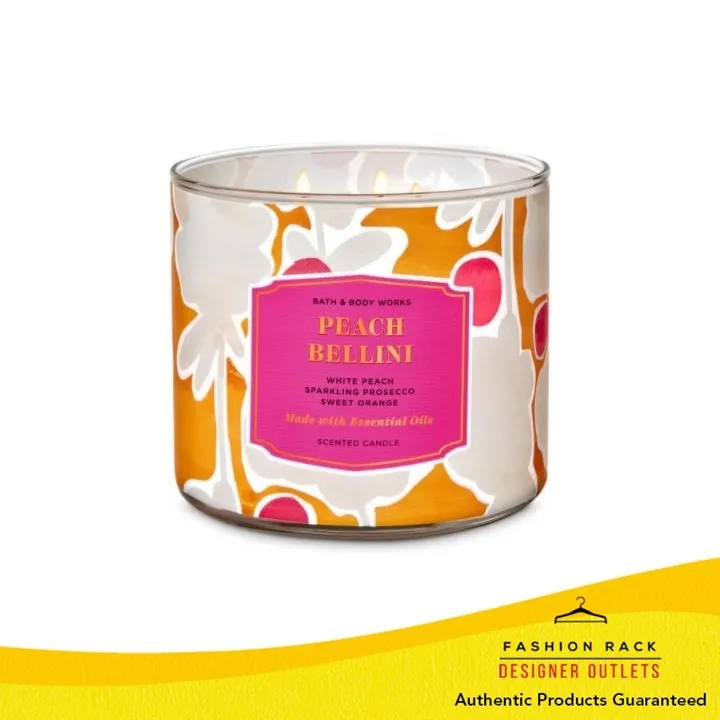 Bath & Body Works Peach Bellini 3-Wick Candle 411Ml