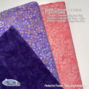 Batik Canvas (2)   (1) Cotton Coordinate - Lilac