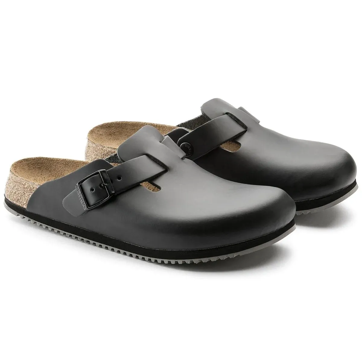 Birkenstock Men's Boston Supergrip Black Leather