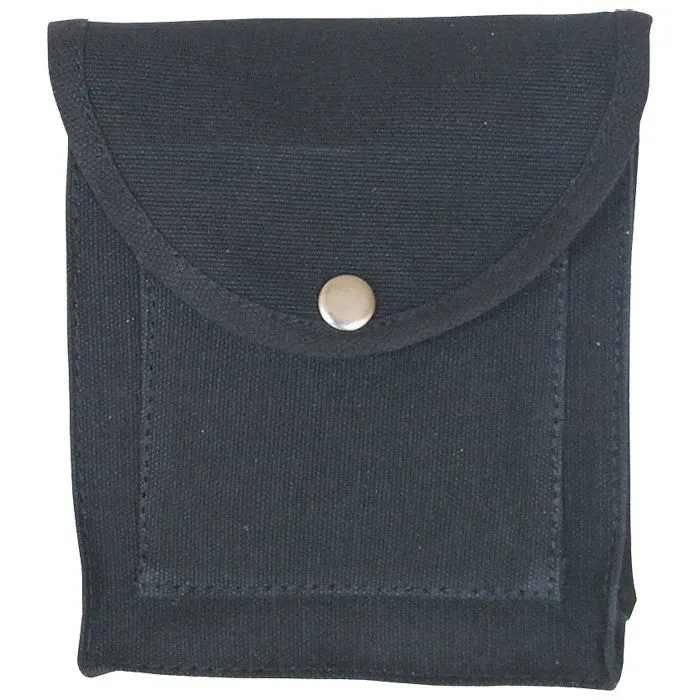 Black Cotton Canvas Army Utility Pouch