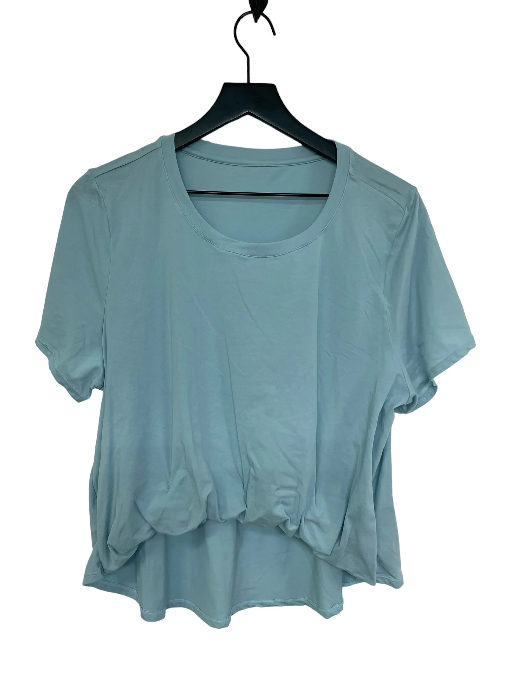 Blue Athletic Top Short Sleeve Zyia, Size L