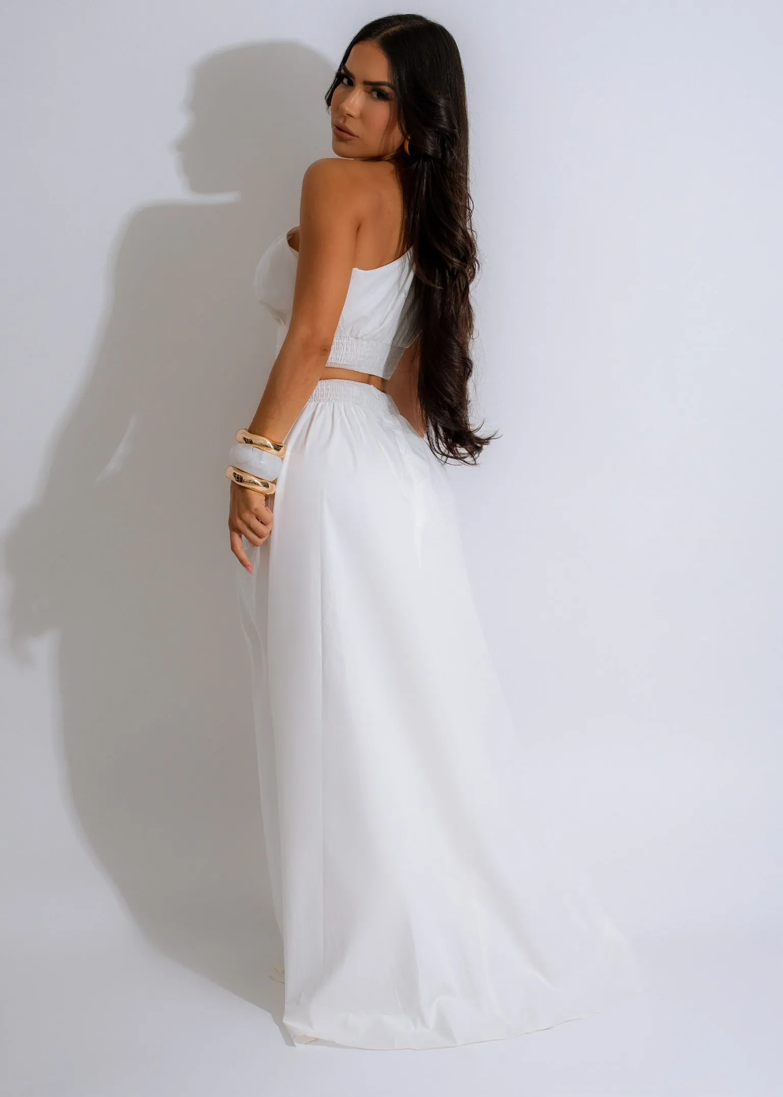 Breezy Paradise Skirt Set White