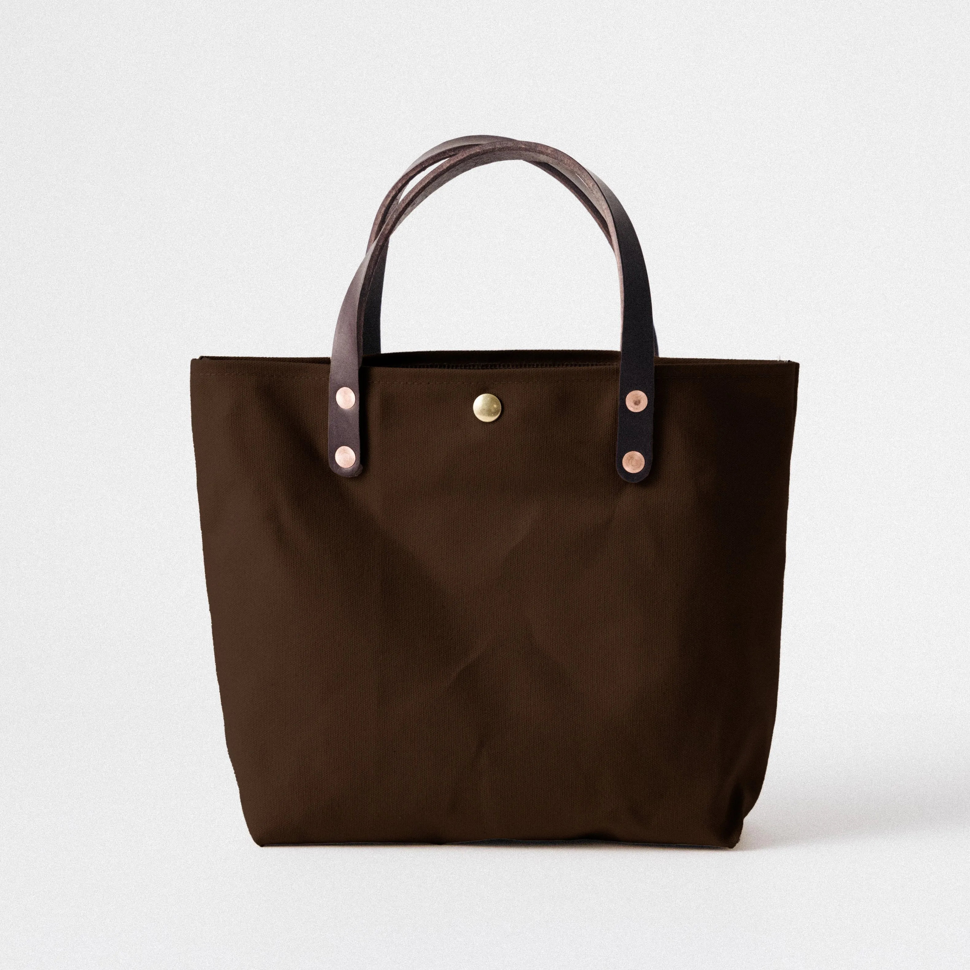 Brown Canvas Mini Tote