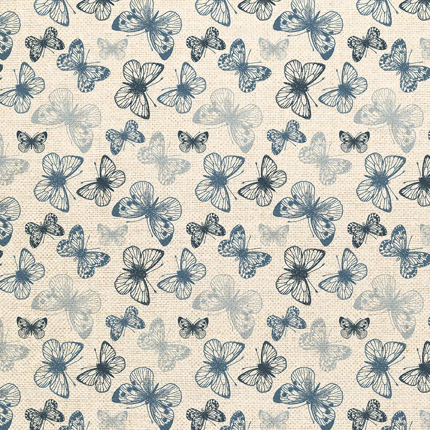 Butterflies - Blue/White