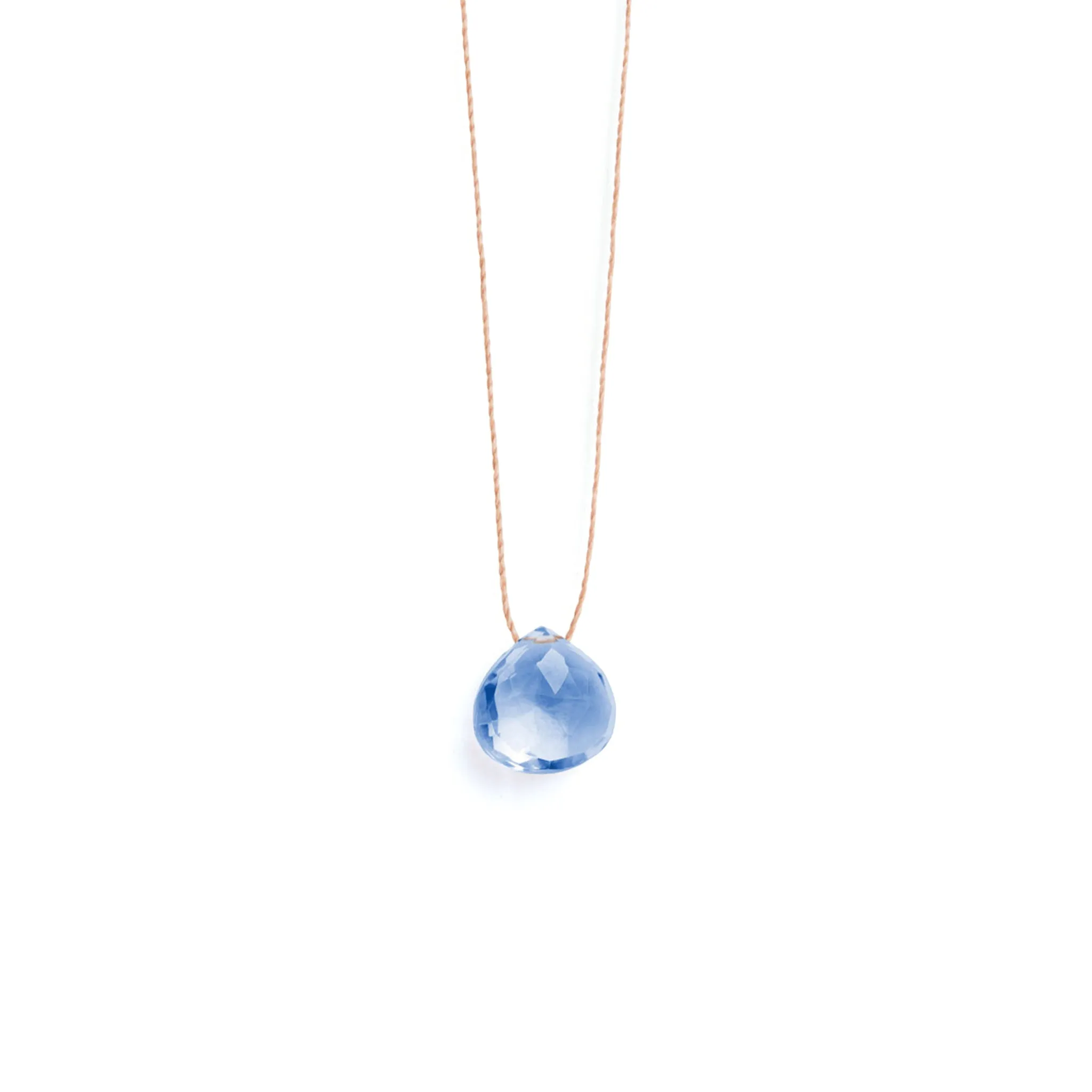 California Blue Quartz Fine Cord Necklace