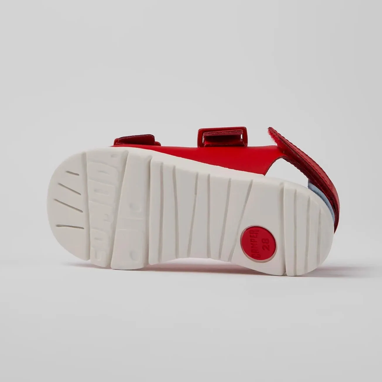 Camper Kids ORUGA Red Leather Sandals