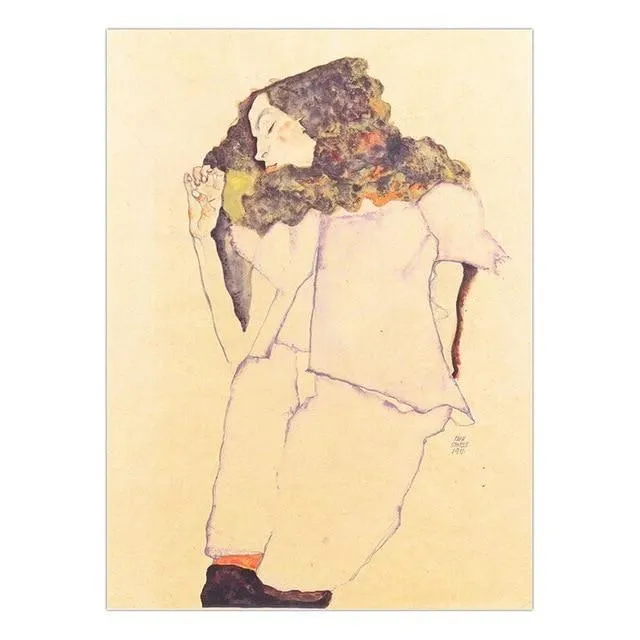 Canvas Oil  Paintings Poster Unframed Drawings Austrian Egon Schiele