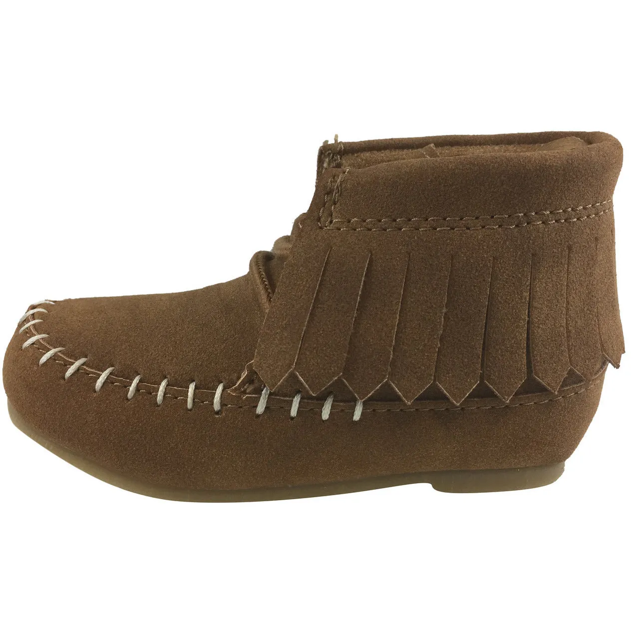 Carter's Girl's Khaki Allan Lace Up Fringe Mocassin Bootie