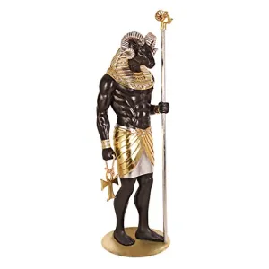 Design Toscano The Egyptian Grand Ruler Life - Size Khnum Statue