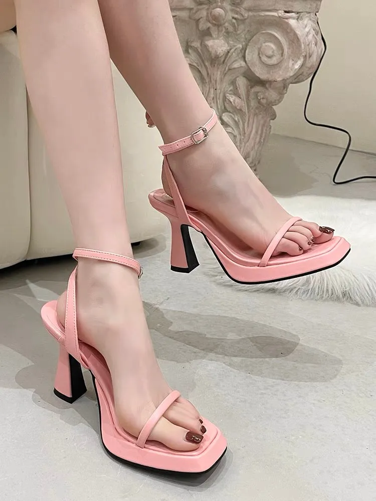 Diana-100 Square Toe High Heels