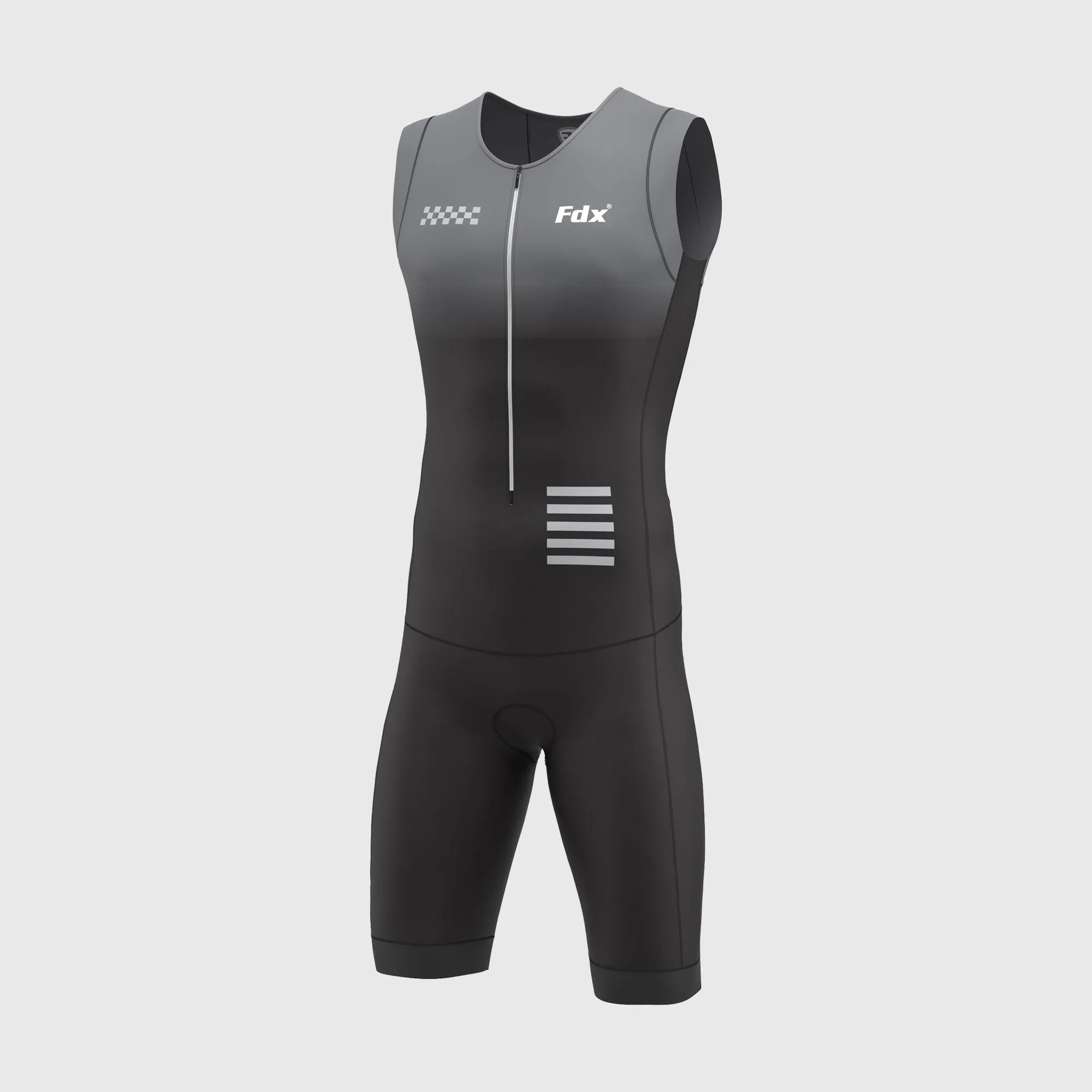 Fdx Duo Grey / Black Men's & Boy's Padded Triathlon Suit