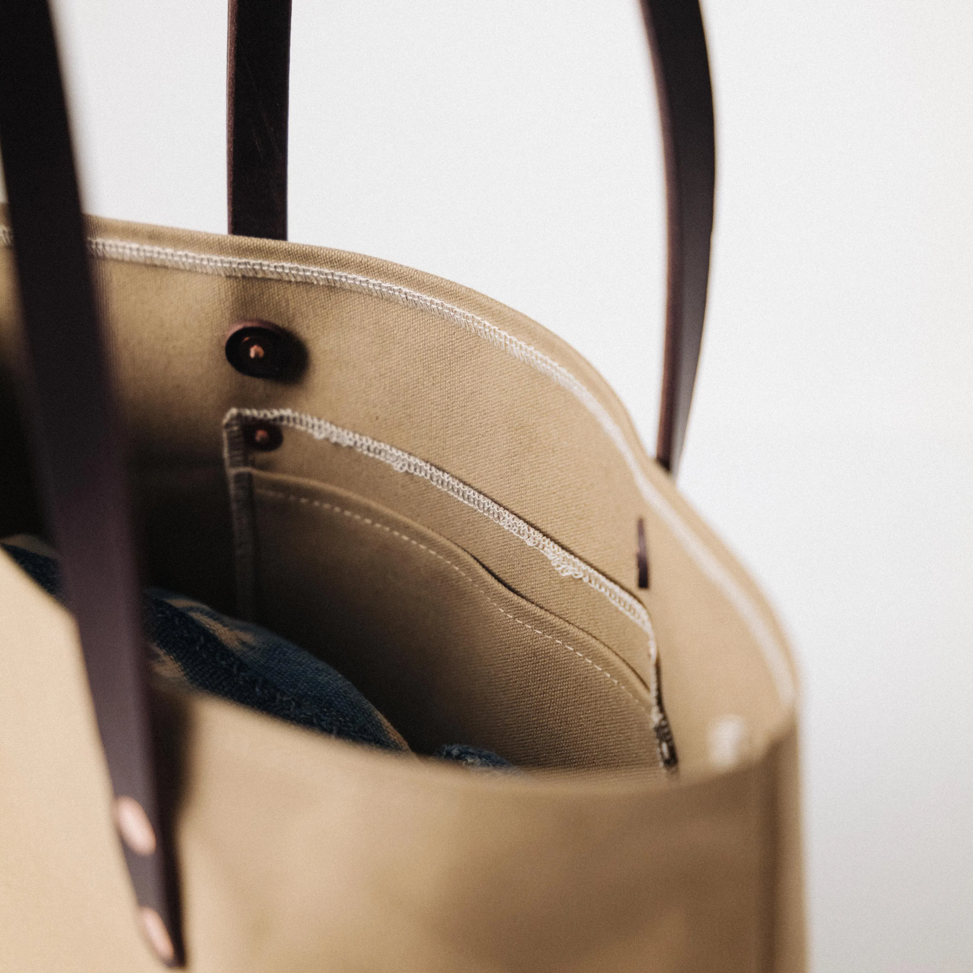 Field Tan Canvas East West Tote