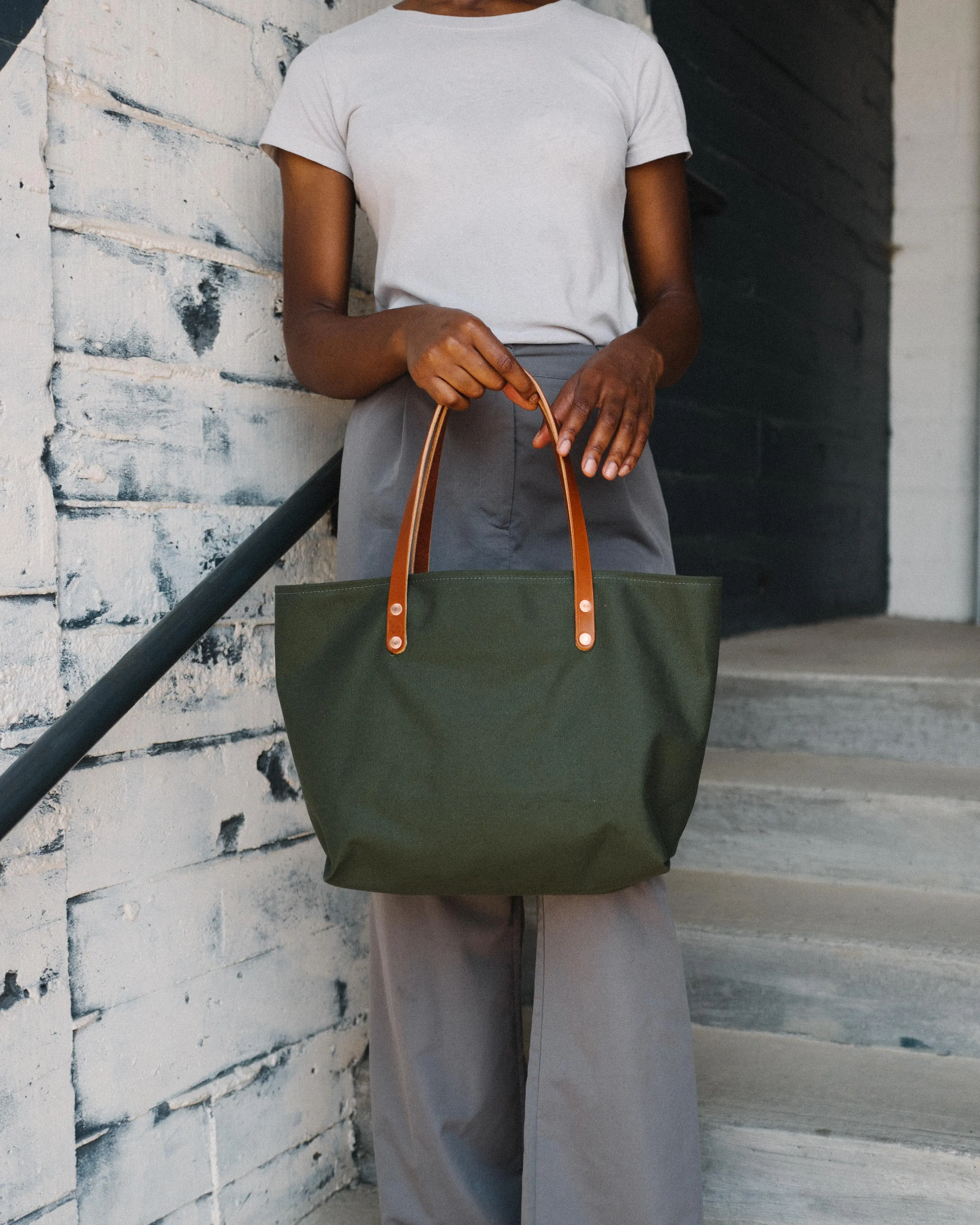 Field Tan Canvas East West Tote