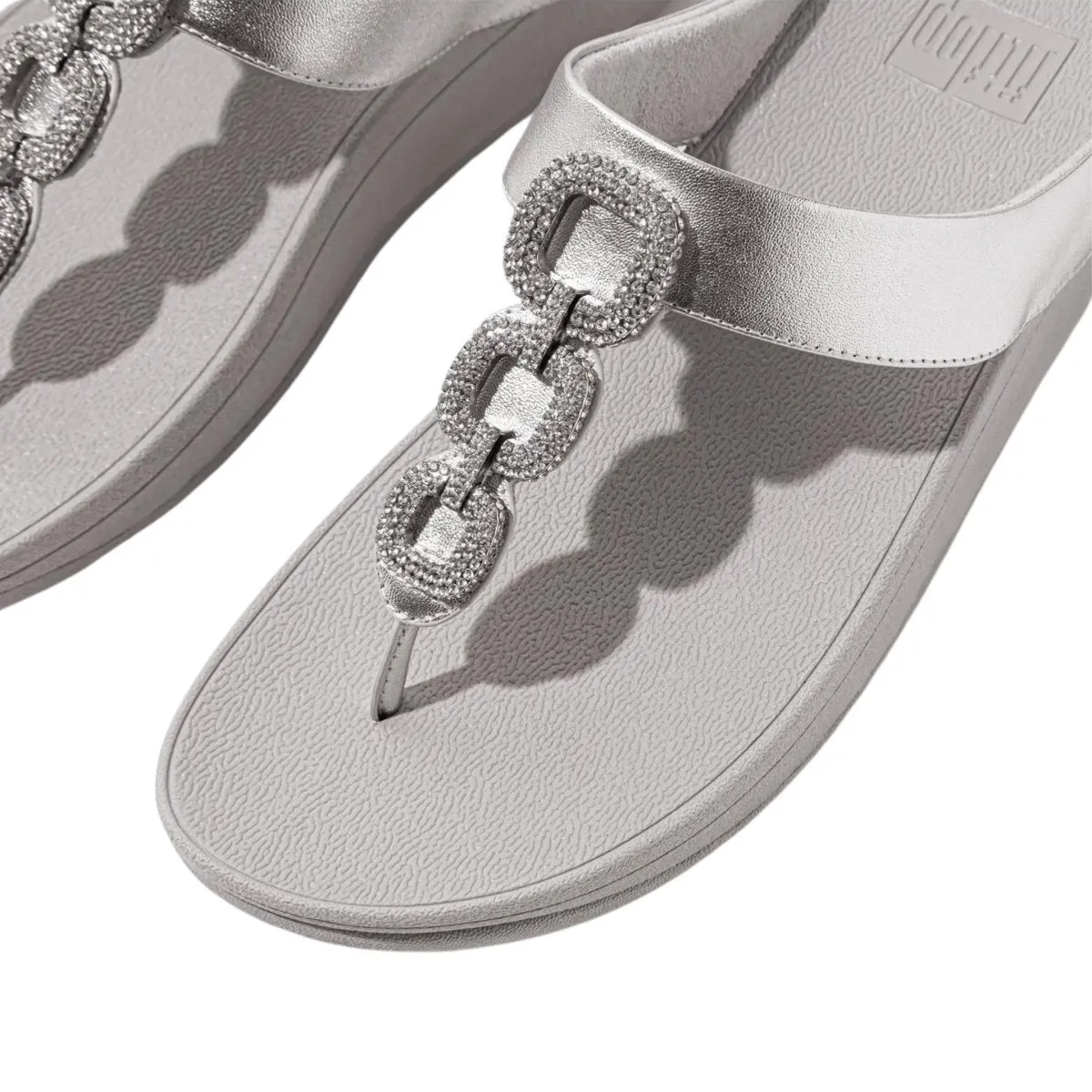 FitFlop Women's Fino Crystal Chain Silver