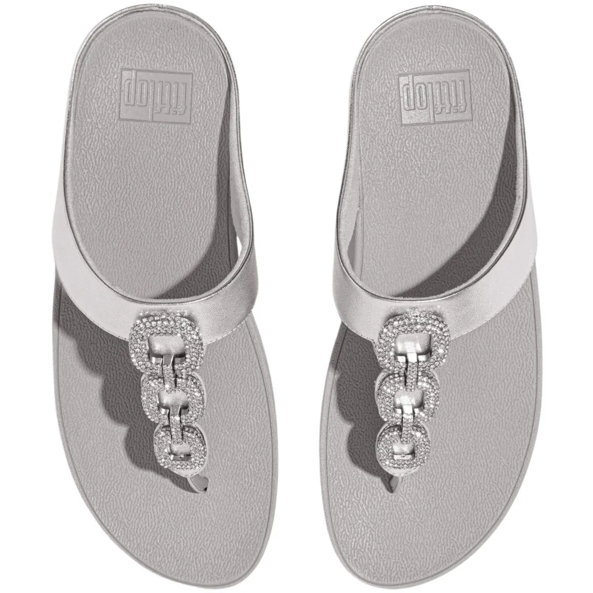 FitFlop Women's Fino Crystal Chain Silver